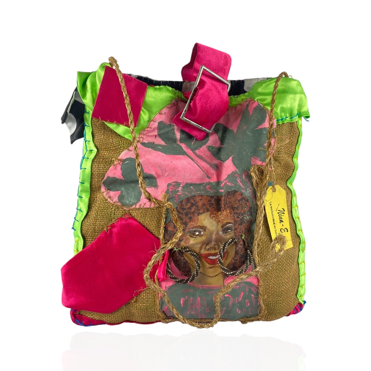 Cartera de fibra de yute/arpillera