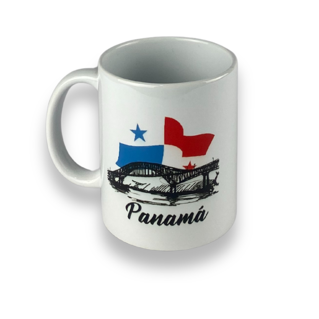 Taza de cerámica con diseño Panameño