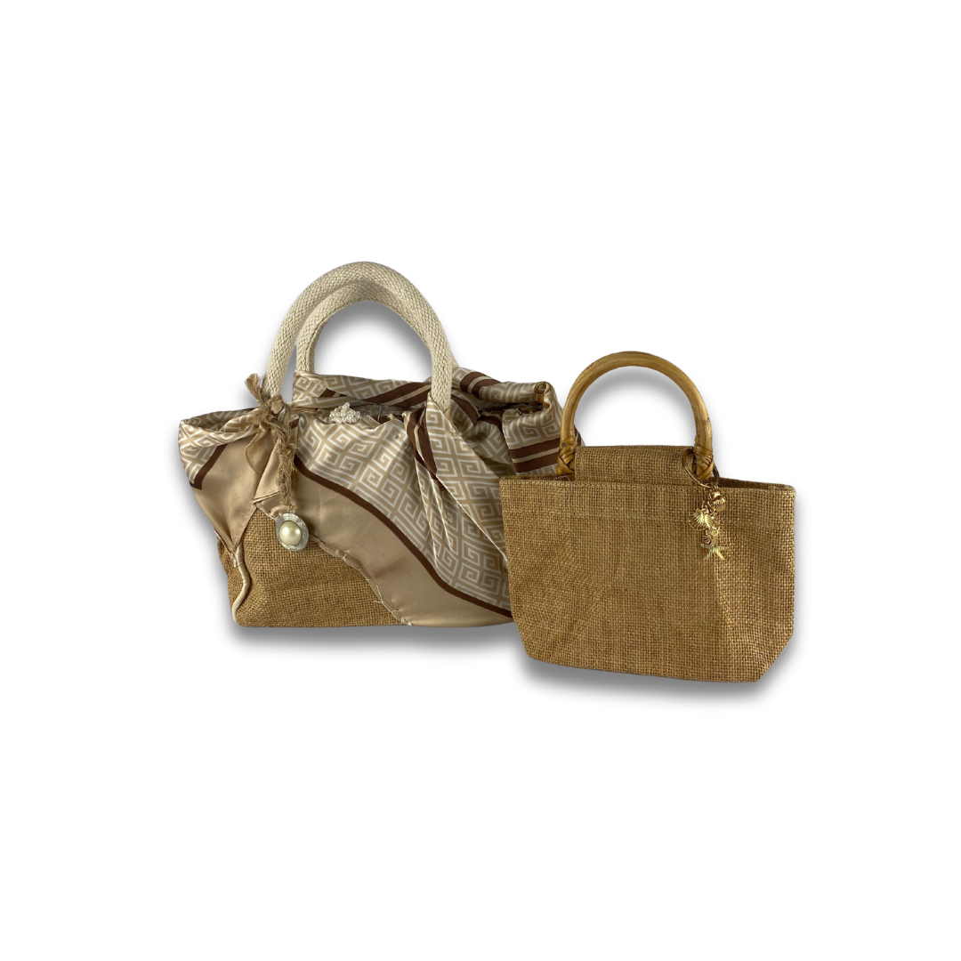 Conjunto de carteras de fibra natural